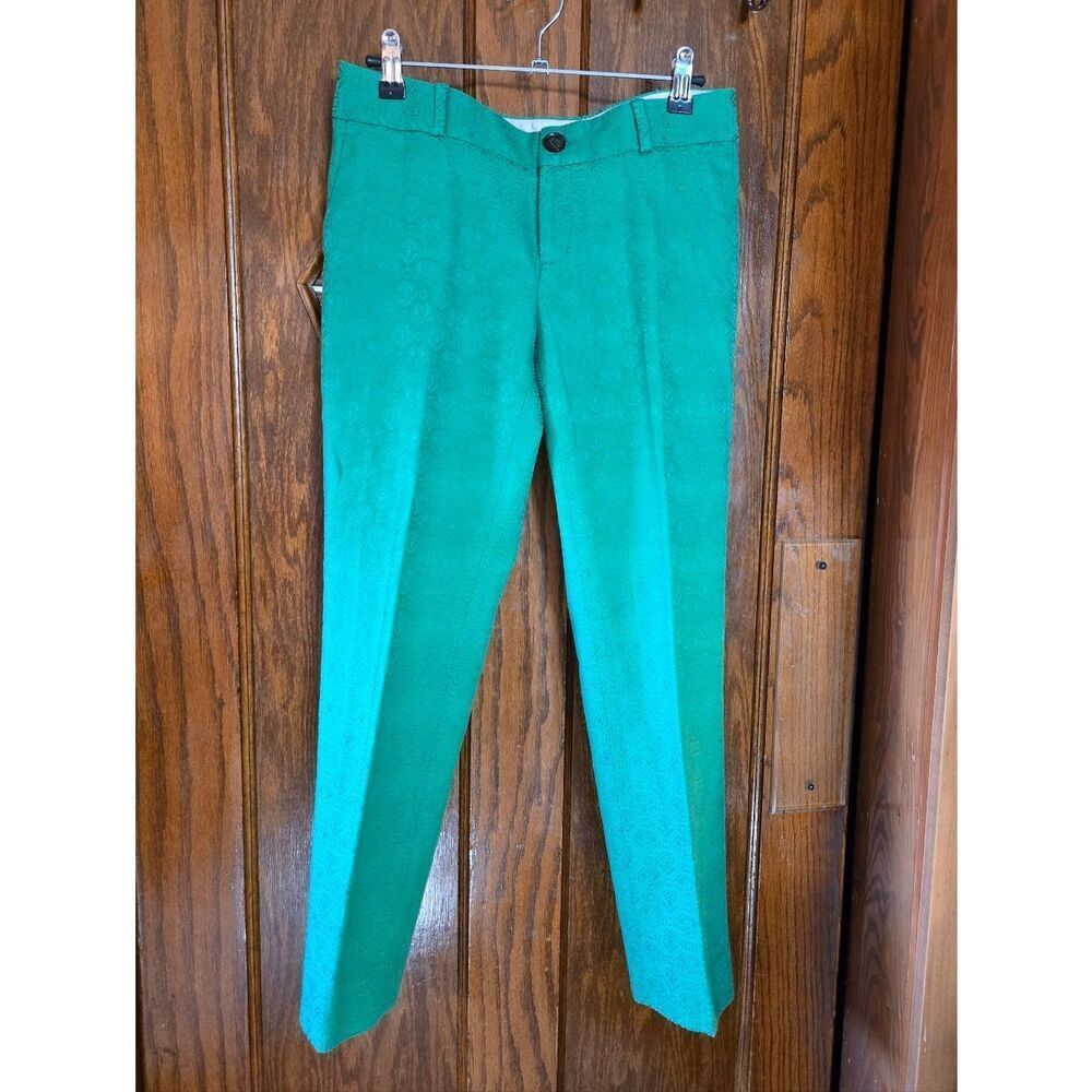 Banana Republic Hampton Pant Emerald Green Straight-Leg Ankle